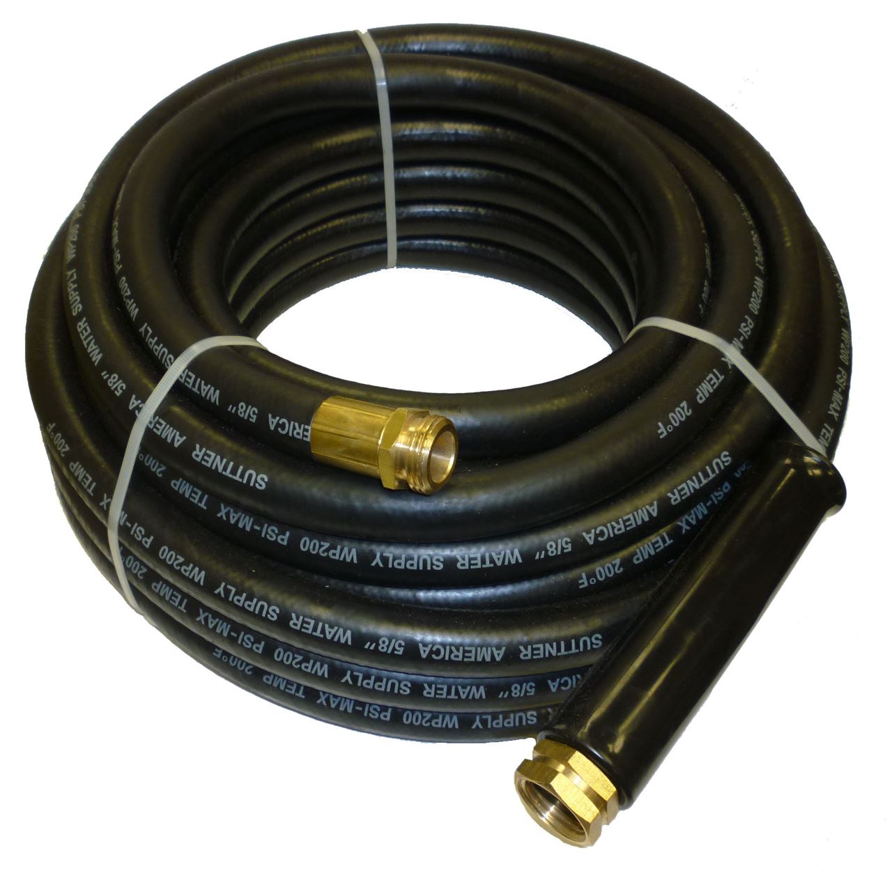 Suttner 5/8" x 100' Heavy Duty Back EPDM Rubber Water Supply Hose