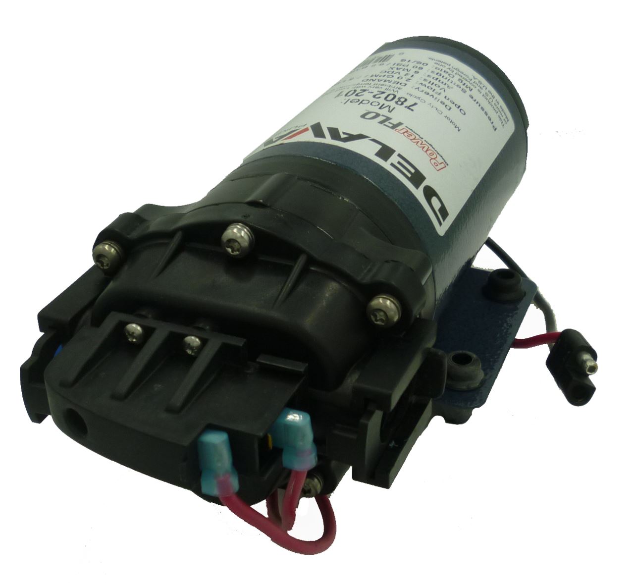 Delavan PowerFlo 7802 201 Diaphragm Pump 12V 60 PSI 2 0 GPM on Demand QA Ports eBay