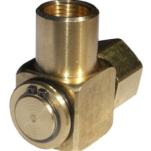 High Pressure 90° Hose Reel Swivel Brass 1/2 F x 1/2 F, 3000 PSI