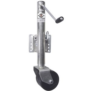Picture of 6" Dual Wheel Bolt On Swivel Mount Jack 1500 Lbs, 10" Lift, Zinc Plated