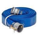 Picture of 2.0" x 50' Blue Lay Flat Water Discharge Hose w/Cam & Groove Fittings