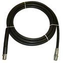 Picture of Black Smooth Rubber 1/4" x 15' Boom Hose Assembly 3,000 PSI with 3/8" MPT