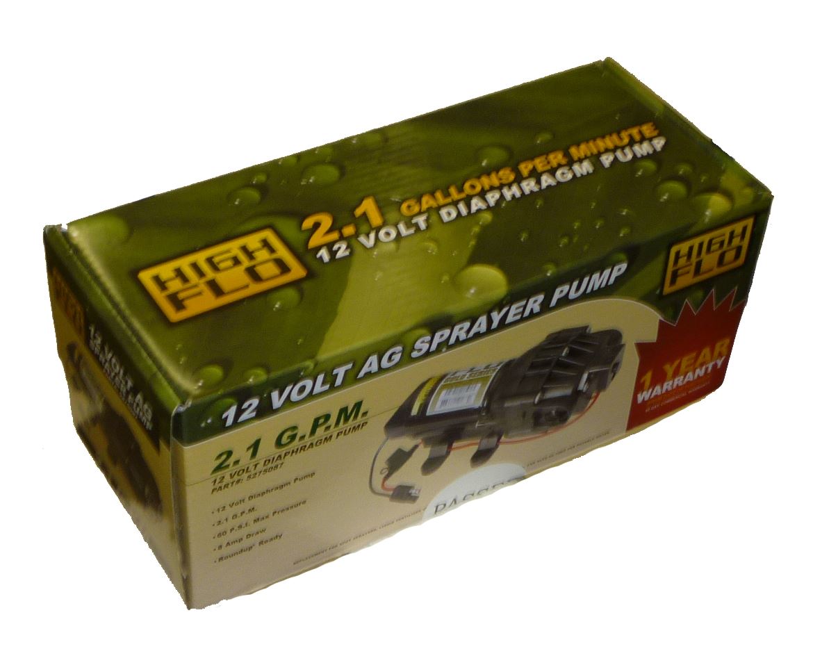 PWMall5277981Fimco Diaphragm Pump 12 V, 60 PSI, 2.1 GPM