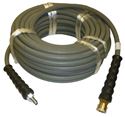 Picture of 4,000 PSI 3/8" x 100' Grey Rubber Hose w/ QC Couplers