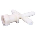 Picture of 11/16" Male Nozzle Thread x 1/2" Nylon Hose Barb Cross