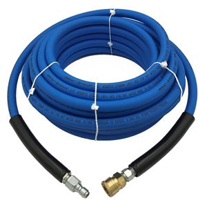 Picture of UBERFLEX 4,000 PSI 3/8" x 50' Blue Flexible & Light Weight Hose w/ QC Couplers