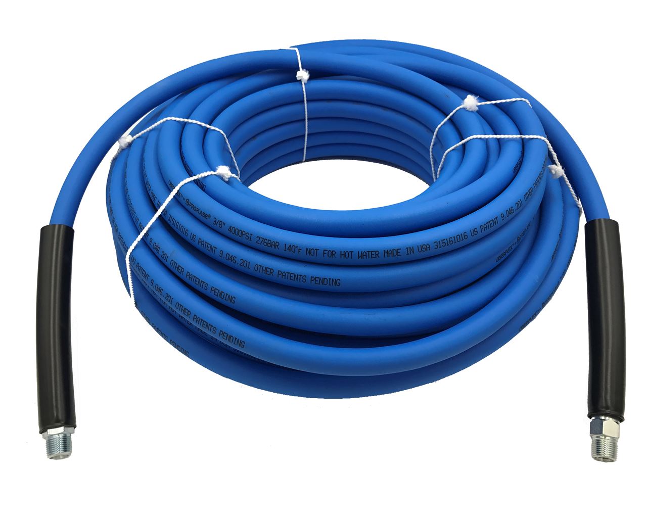 Details about   4000PSI 3/8" x 50FT Blue Non-Marking Pressure Washer Hose w/ QC Fittings 