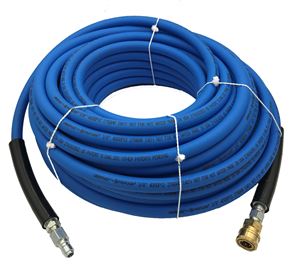 Picture of UBERFLEX 4,000 PSI 3/8" x 100' Blue Flexible & Light Weight Hose w/ QC Couplers