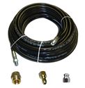 Picture of Sewer Jetter Kit - 50' x 1/4 Hose, Nozzle & 2 Fittings 2" to 4" Pipes