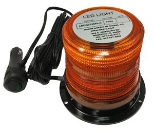 Picture of 4" Amber 12/24V High Power Quad-Flash Micro-Burst LED Warning Light w/ Magnet Mount