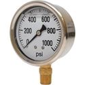 Picture of 1,000 PSI Bottom Mount 2-1/2" SS Pressure Gauge