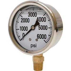 Picture of 6,000 PSI Bottom Mount 2-1/2" SS Pressure Gauge