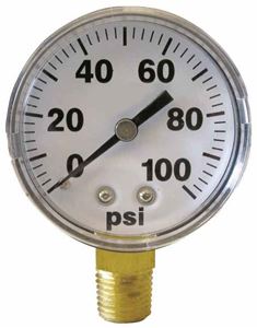 Picture of Gauge Liquid Filled 0 - 100 PSI, 1/4" BM, 2-1/2", SS Case