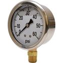 Picture of 60 PSI Bottom Mount 2-1/2" SS Pressure Gauge