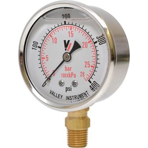 Picture of 400 PSI Bottom Mount 2-1/2" SS Pressure Gauge