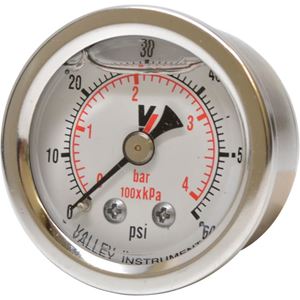 Picture of 60 PSI Back Mount 1-1/2" SS Pressure Gauge