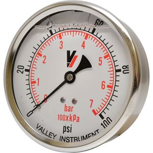 Picture of 100 PSI Back Mount 4" SS Pressure Gauge