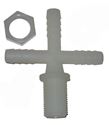 Picture of Nylon Cross Nozzle Body 11/16" MPS x 3/8"HB With B12 Nut