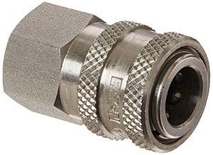 Eaton Hansen LL4S26143 Stainless Steel 303 Straight Through Ball Lock Hydraulic Fitting 1//2 Body 1//2 Port Size Fluorocarbon Seal 1//2-14 NPTF Female Socket
