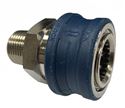 Picture of QD Socket, NP Brass Easy-Grip 1/4 x 1/4 NPT-M 5,000 PSI