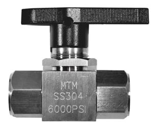 Picture of MTM Hydro 1/4" Stainless Steel Ball Valve 6,000 PSI