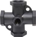 Picture of Valley Industries Manifold (Cross) 1/2" FPT x 1/4" Gauge Port Poly