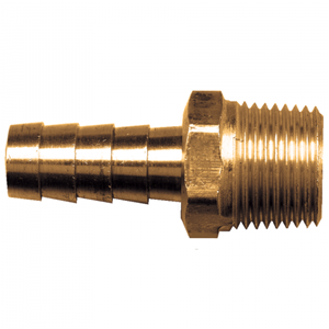 Picture of 1/4 ID x 1/4 MPT Brass Hose Barb Fitting