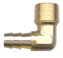 Picture of 1/2 ID x 1/4 MPT Brass 90° Elbow Hose Barb Fitting