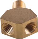 Picture of 1/4 MPT x (2) 1/4 FPT Brass Y Block