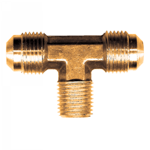 Picture of 1/4 Tube OD x 1/8 MPT Brass Male Branch Tee