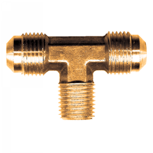 Picture of 1/2 Tube OD x 1/4 MPT Brass Male Branch Tee
