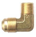 Picture of 3/16 Tube OD x 1/4 MPT Brass 90° Elbow
