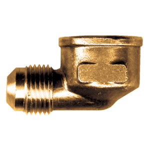 Picture of 1/4 Tube OD x 1/4 FPT Brass 90° Elbow