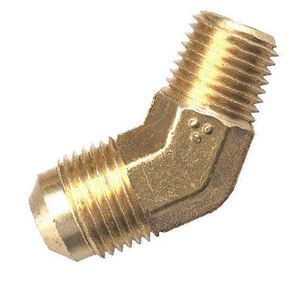 Picture of 3/8 Tube OD x 3/8 MPT Brass 45° Elbow