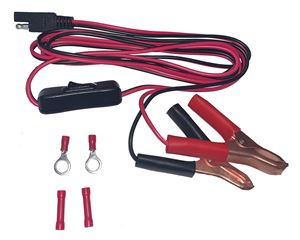 On-Off Switch 16AWG Wire Harnes tractor or Water Pumps UTV for 12V ATV QWORK 8Ft Wire Harness with Clamps SAE Extension Cables 