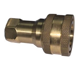 Picture of 1/2 Coupler x 1/2 FPT ISO B 7241-1 Brass 3,500 PSI Quick Disconnect