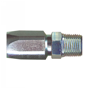 Picture of 3/8 ID x 3/8 MPT Steel Reusable Hose End SAE 100R5