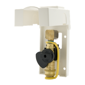 Picture of Gas-Flo 3/8" Natural Gas / Propane Gas Outlet with White ABS Housing