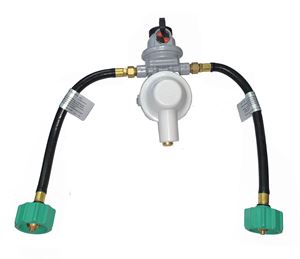 Picture of Gas-Flo Custom 2 Stage Auto-Changeover LPG Regulator Kit W/ 12" Pigtails & 1/2 M FL 262,500 BTU