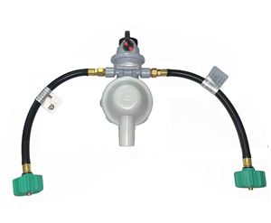 Picture of Gas-Flo Custom 2 Stage Auto-Changeover LPG Regulator Kit W/ 12" Pigtails 345,000 BTU