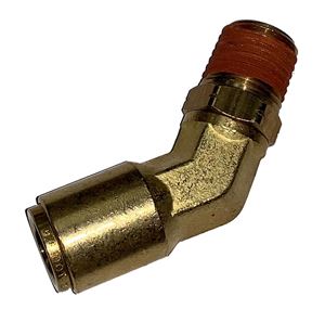 Picture of 3/8 Tube x 1/4 MPT DOT Push-To-Connect 45° Male Swivel Elbow Air Brake Fitting