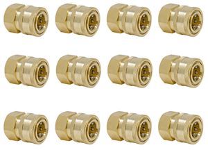 Picture of 12 Pack Quick Disconnect Sockets, Brass 3/8 x 3/8 NPT-F 4,000 PSI