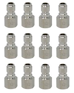 Picture of 12 Pack Quick Disconnect Plugs, Stainless Steel 3/8 x 3/8 NPT-F 6,000 PSI