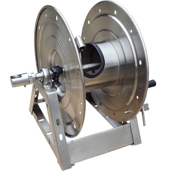 . PWMall-DHRA50150SS-3/8 x 150', 3/4 x 100' SS Industrial  Hose Reel A Frame 5,000 PSI 250° F