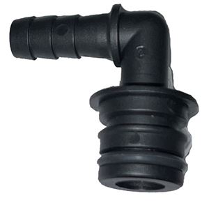 Picture of 3/4" QA X 3/8" HB Elbow Fitting w/ O-Ring, Nylon (5900 Series, 7822FS, FB2 7900 Series)